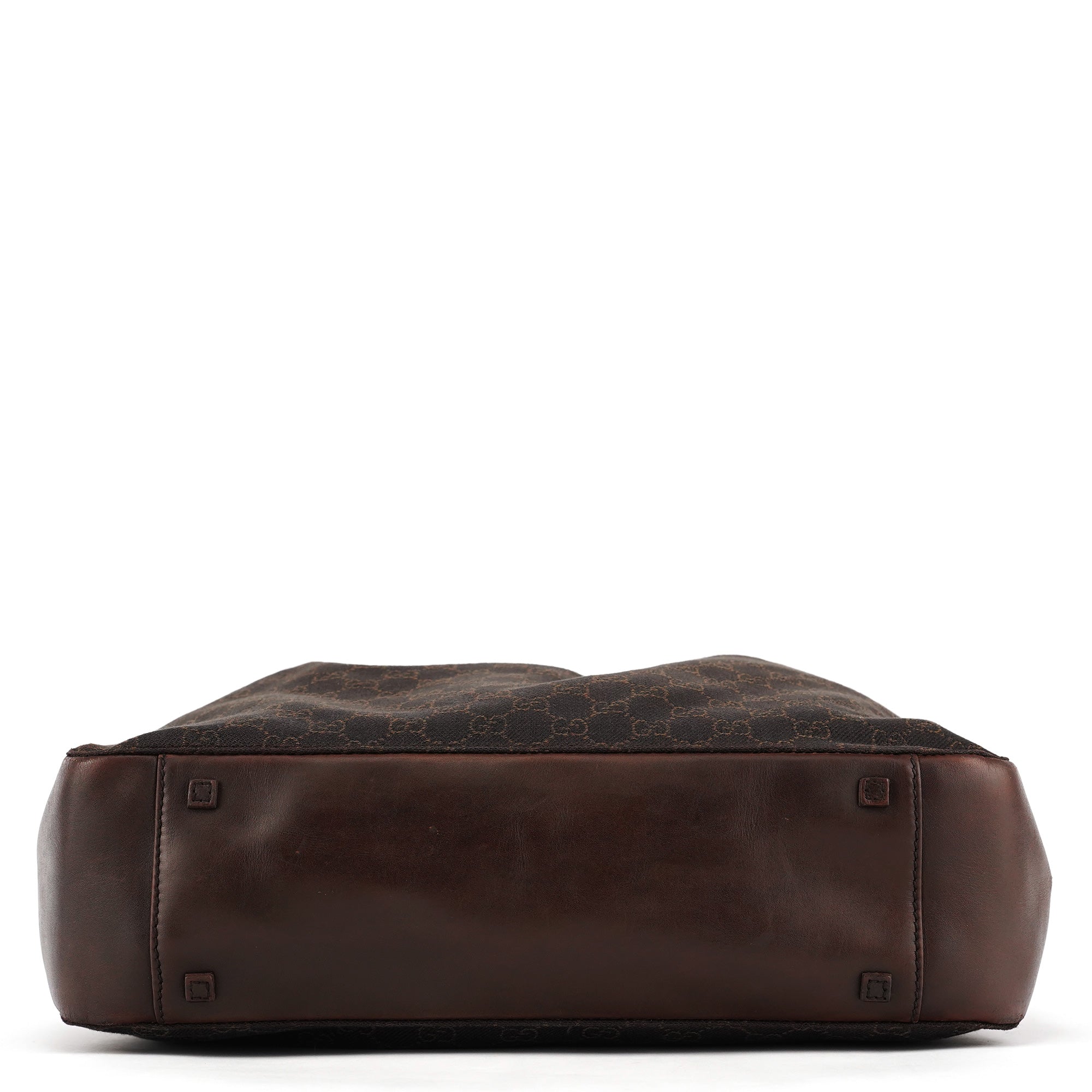 Brown GG Leather Tote Bag