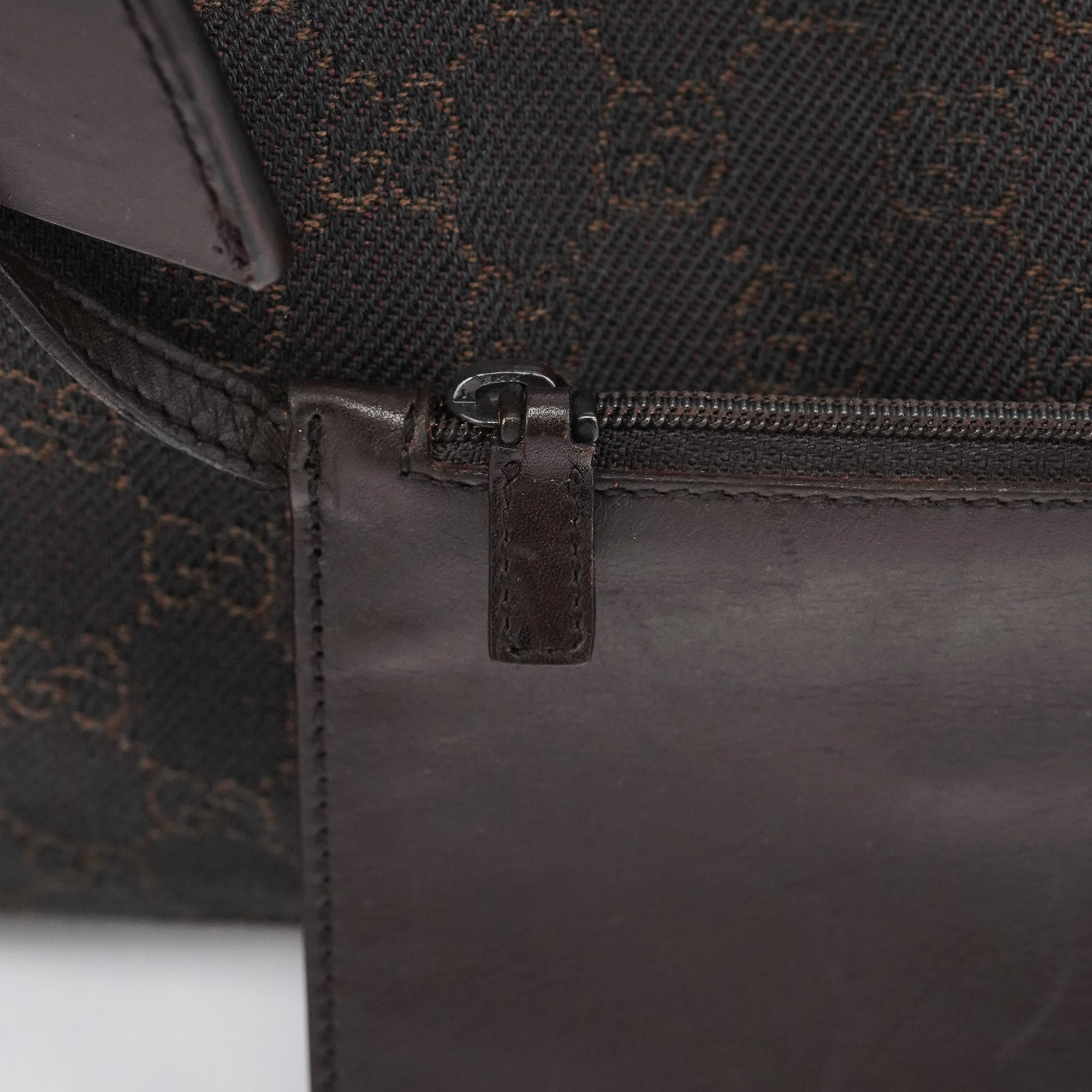 Brown GG Leather Tote Bag