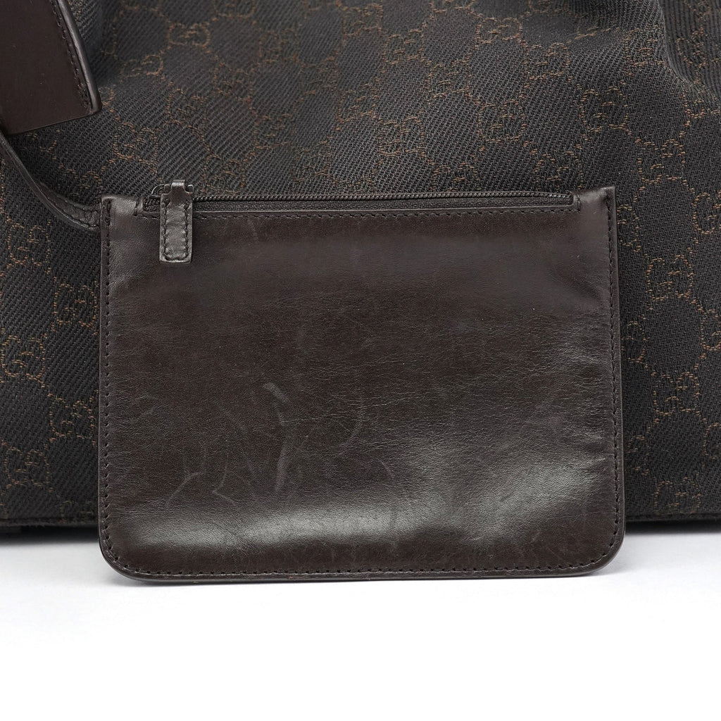 Brown GG Leather Tote Bag
