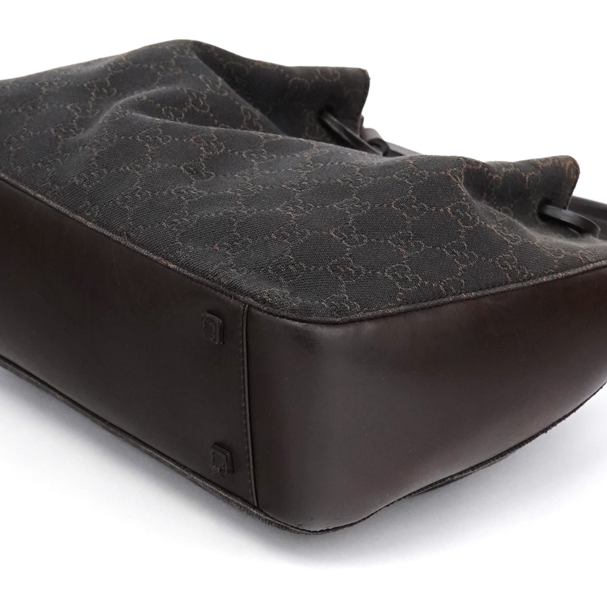 Brown GG Leather Tote Bag