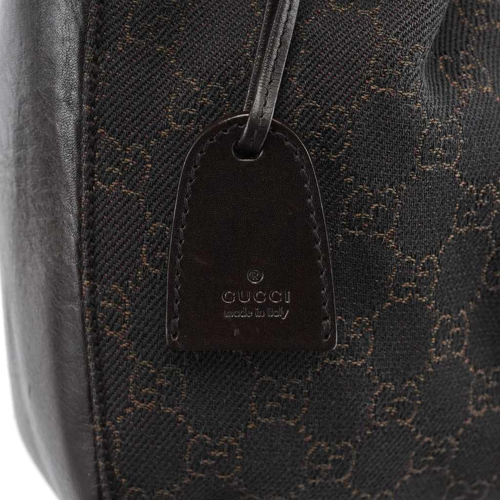 Brown GG Leather Tote Bag