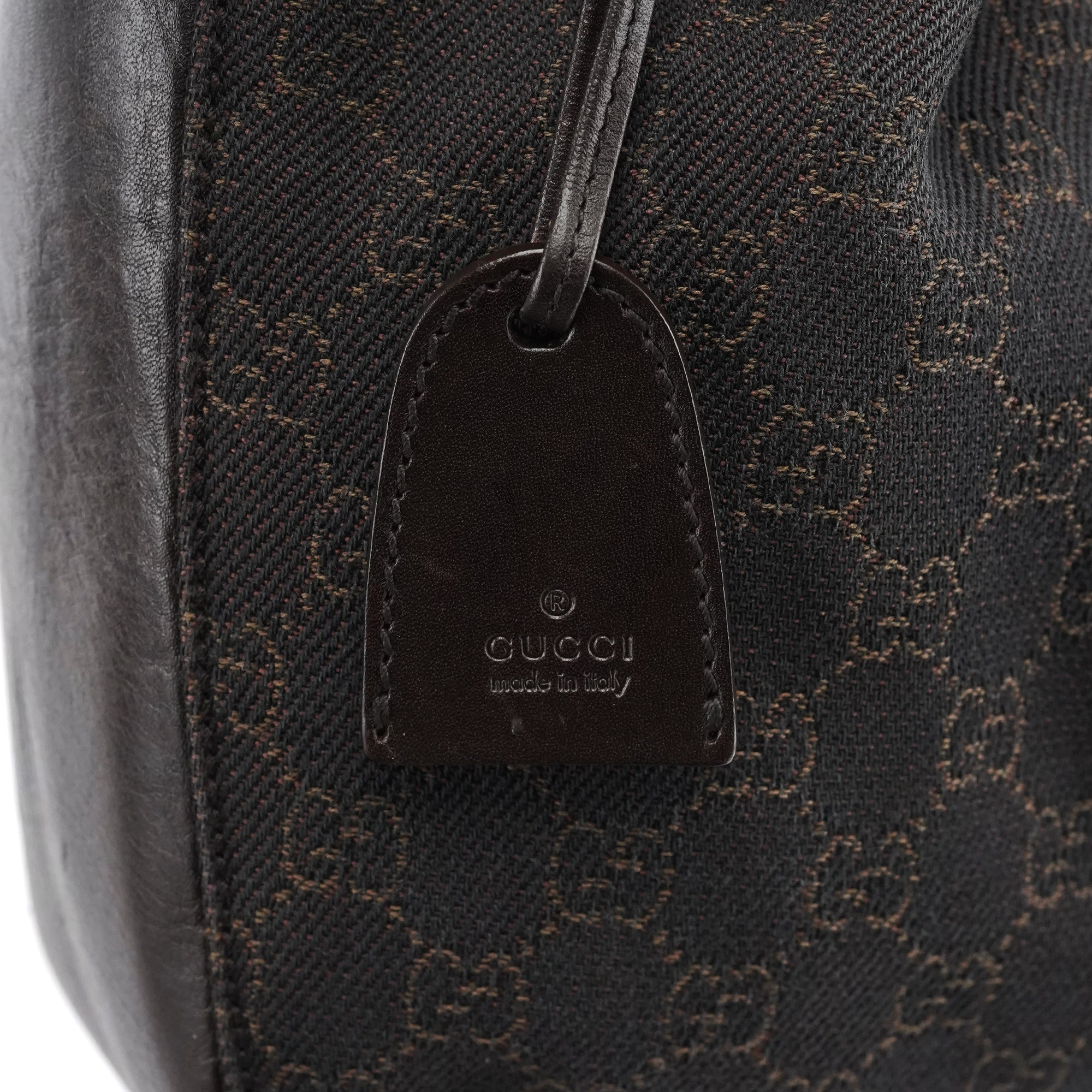 Brown GG Leather Tote Bag