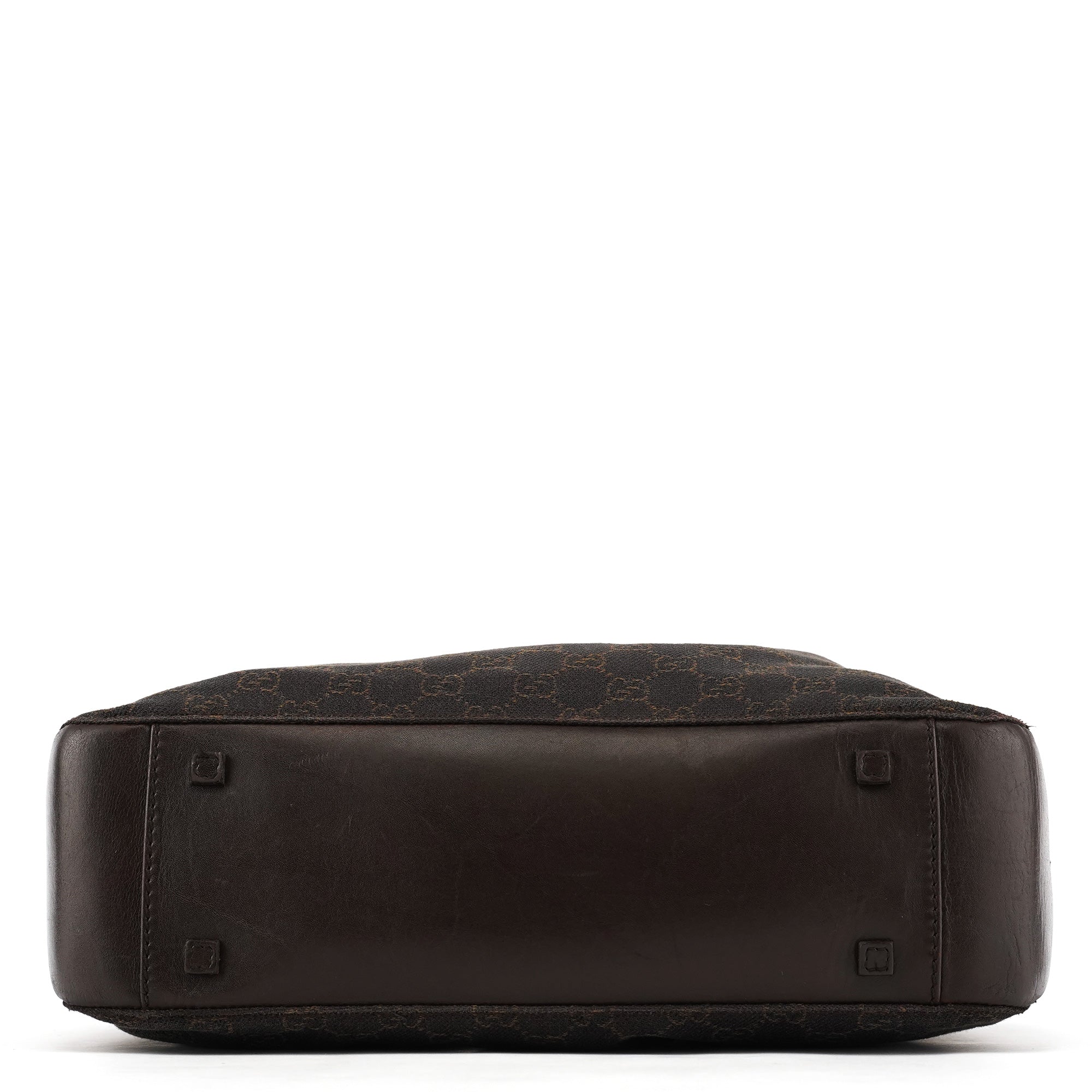 Brown GG Leather Tote Bag