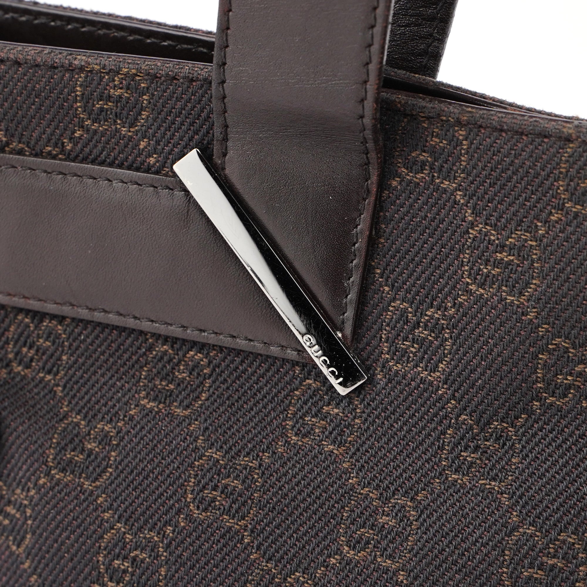 Brown GG Wool Tote Bag