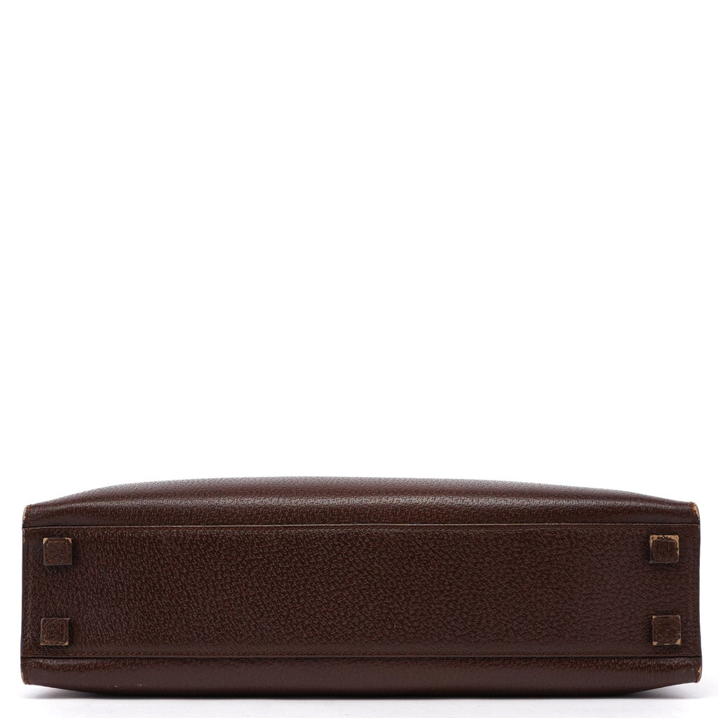Brown Leather Bamboo 2-Way Tote