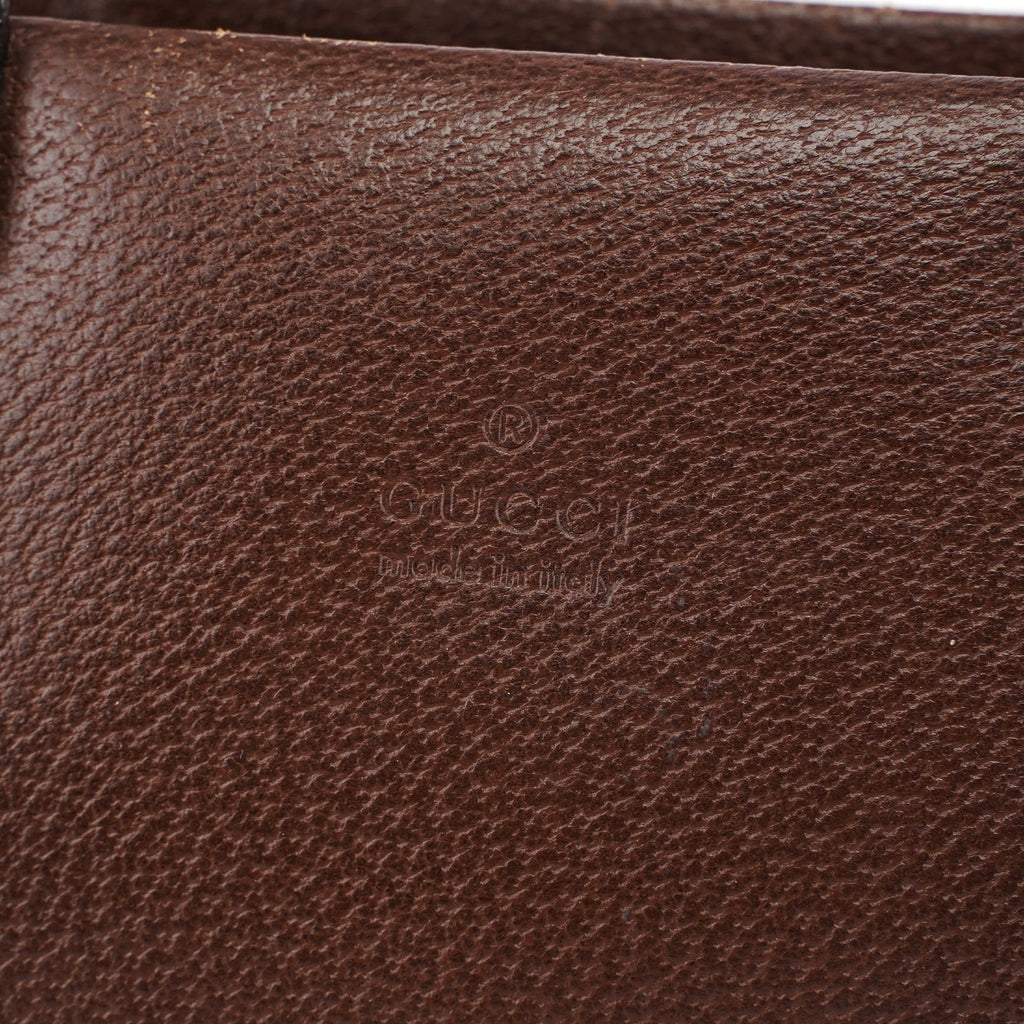 Brown Leather Bamboo 2-Way Tote
