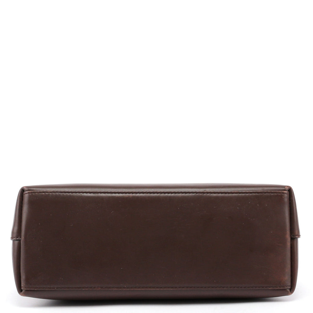 Brown Leather Bamboo Hobo Bag