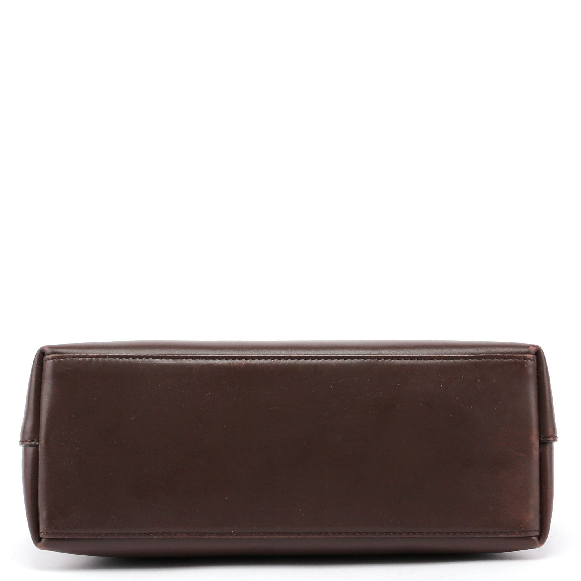 Brown Leather Bamboo Hobo Bag