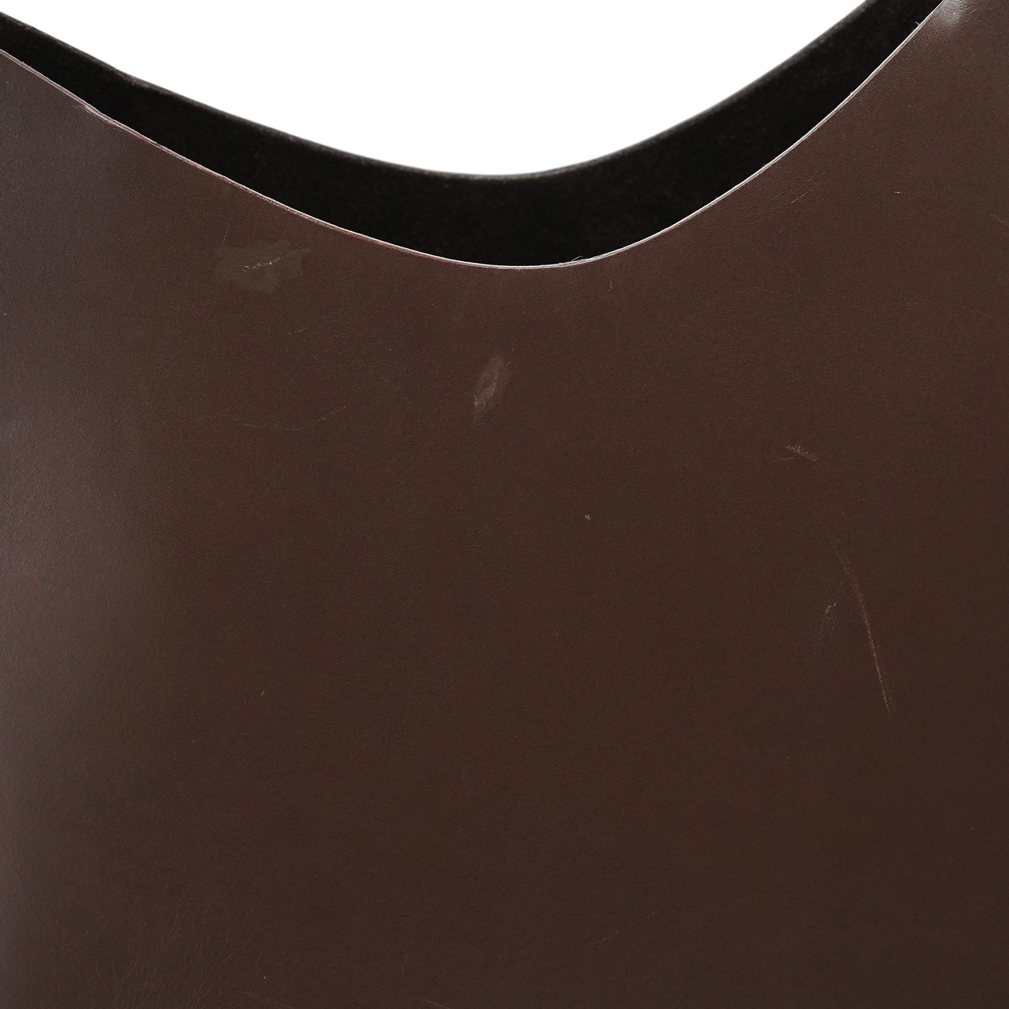 Brown Leather Bamboo Shoulder Bag