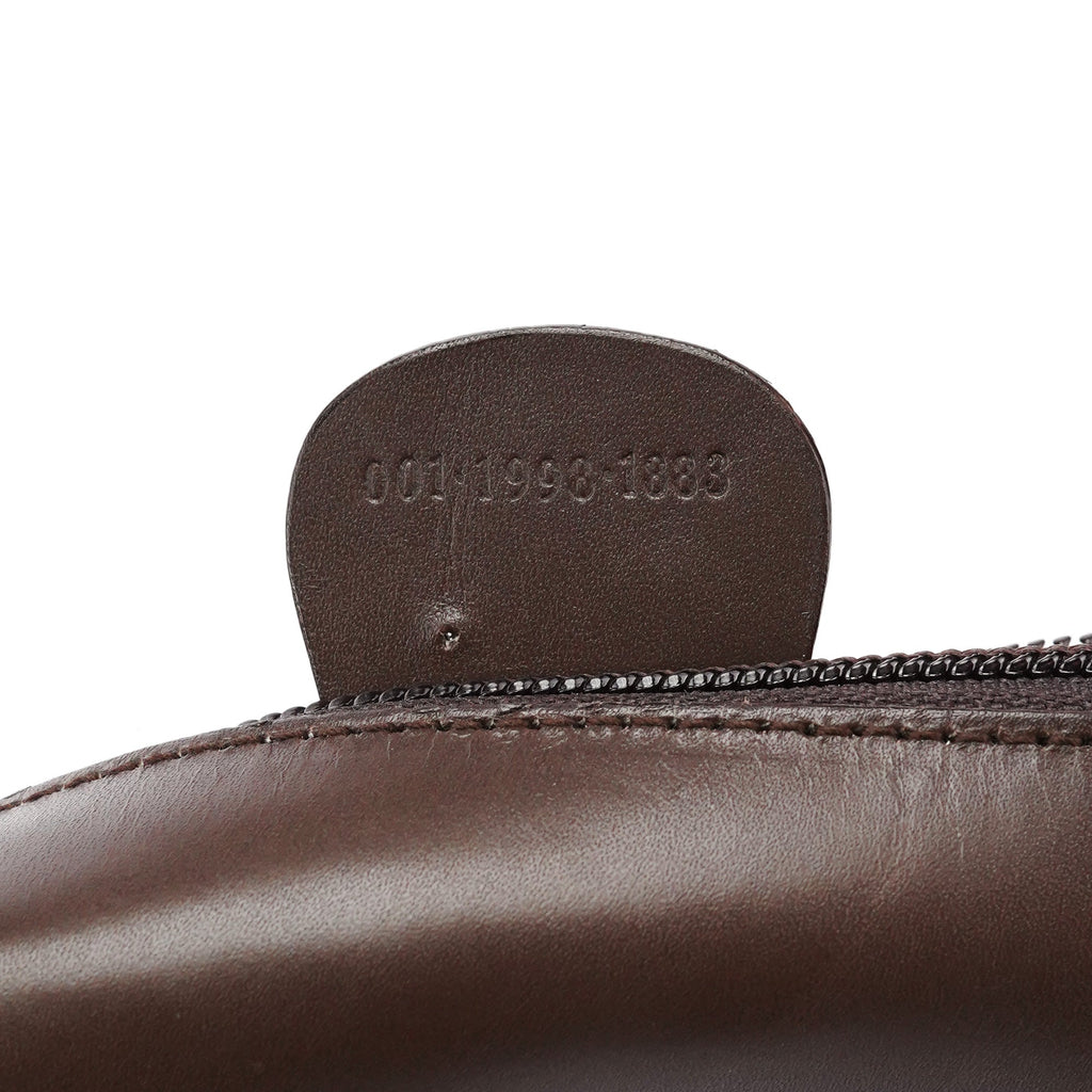Brown Leather Bamboo Shoulder Bag