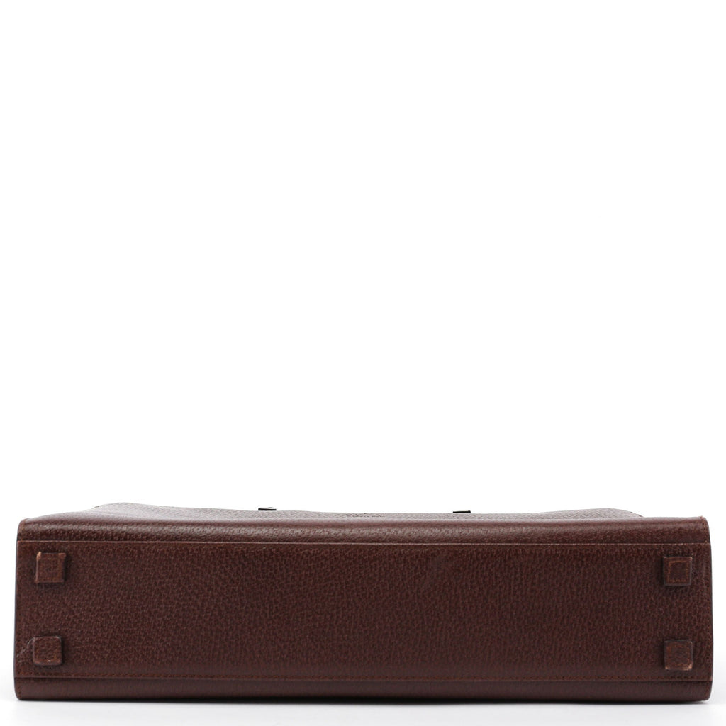 Brown Leather Bamboo Tote