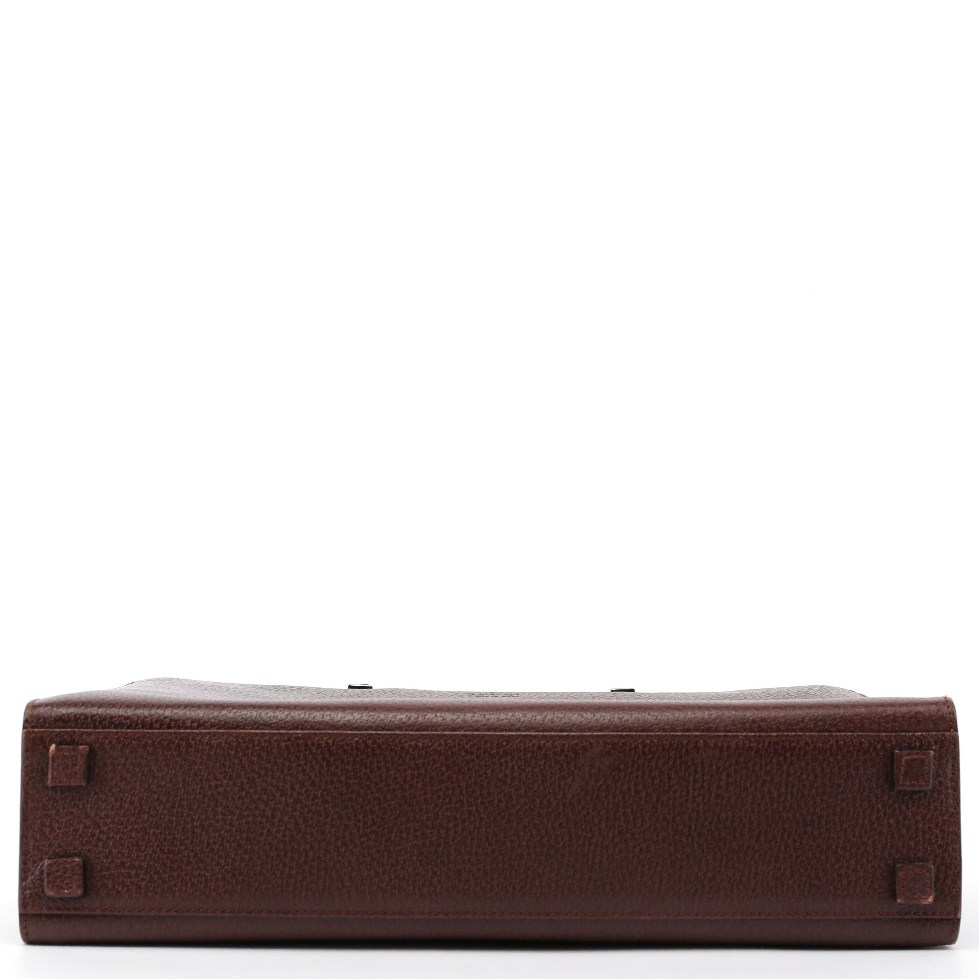Brown Leather Bamboo Tote