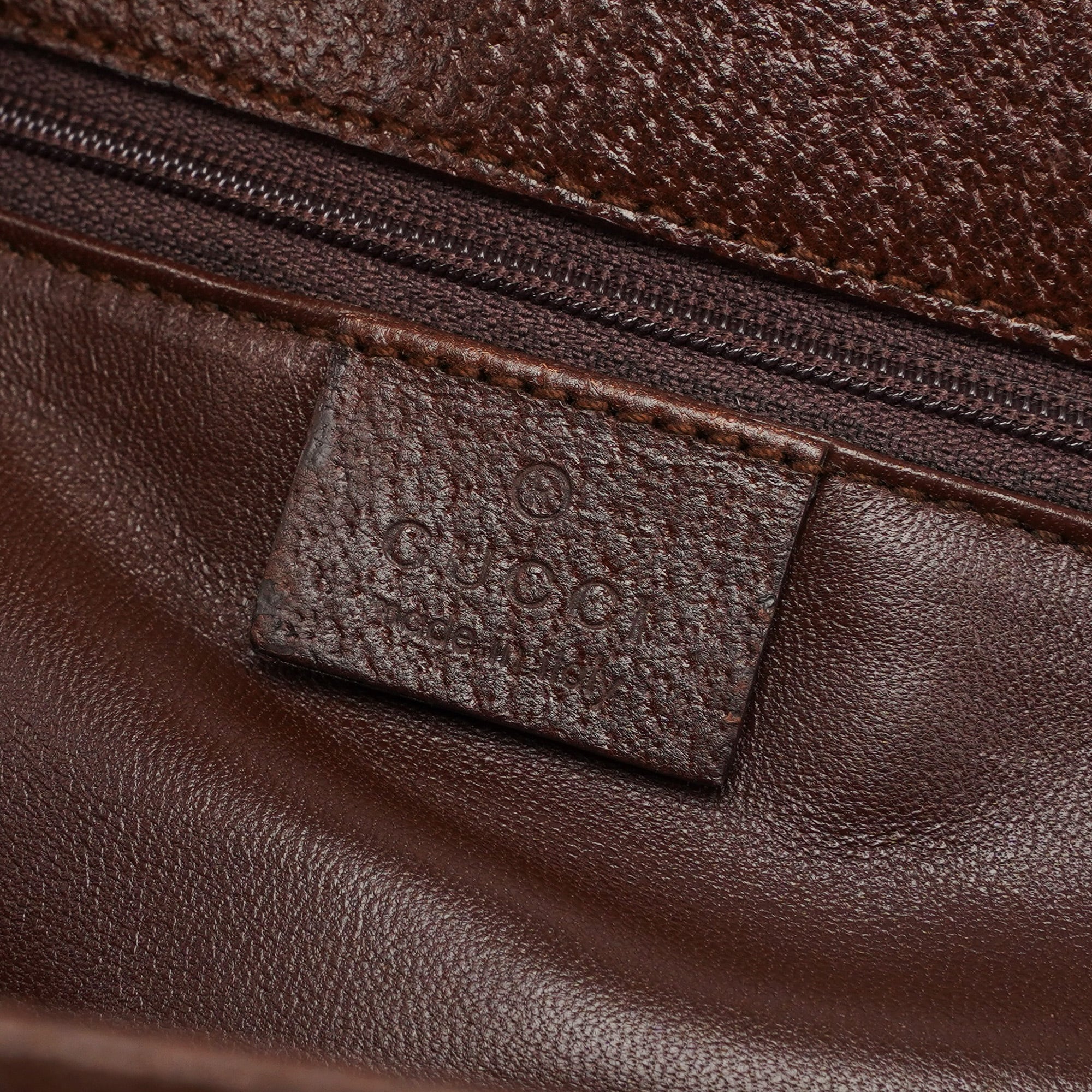 Brown Leather Bamboo Tote