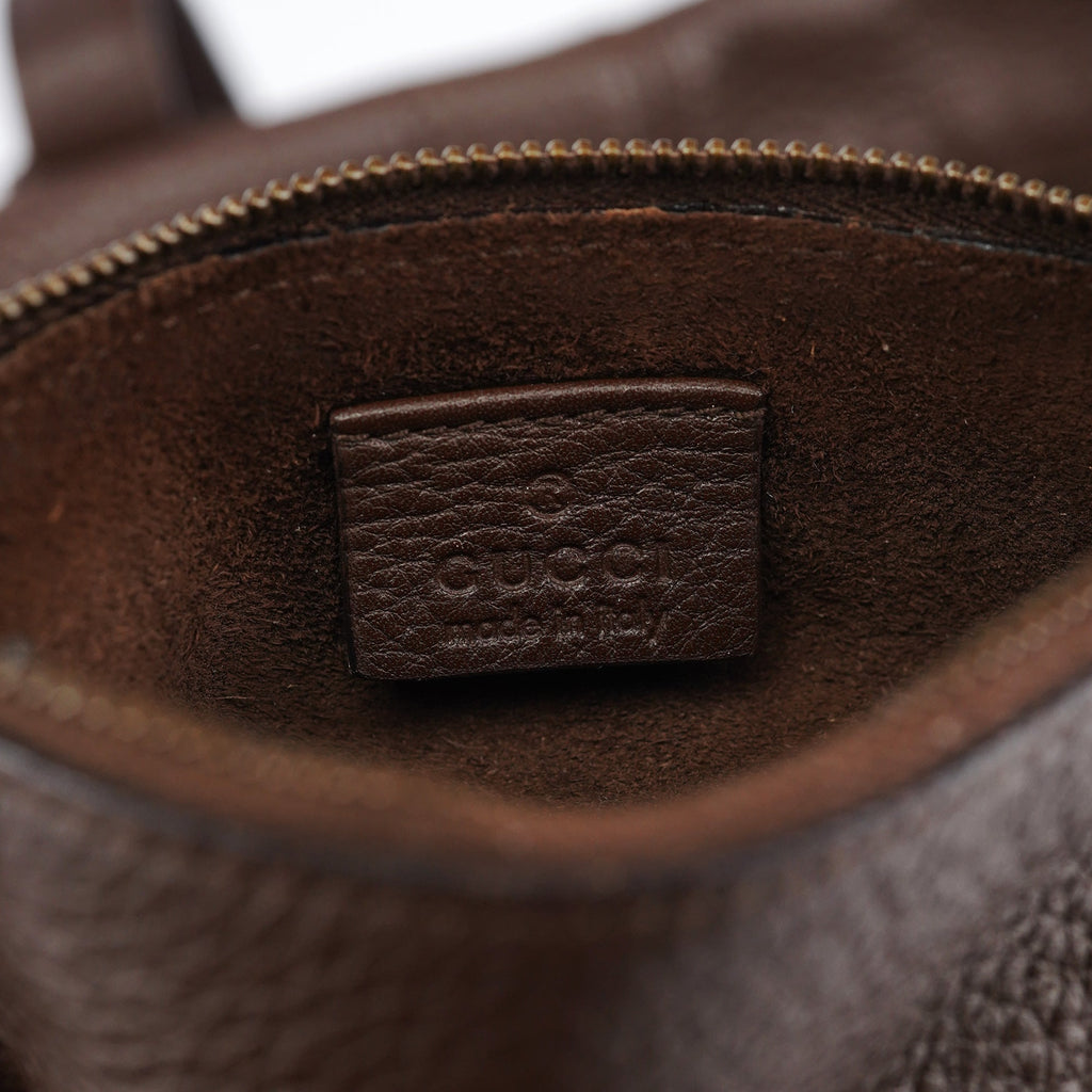 Brown Leather Cargo Tote Bag