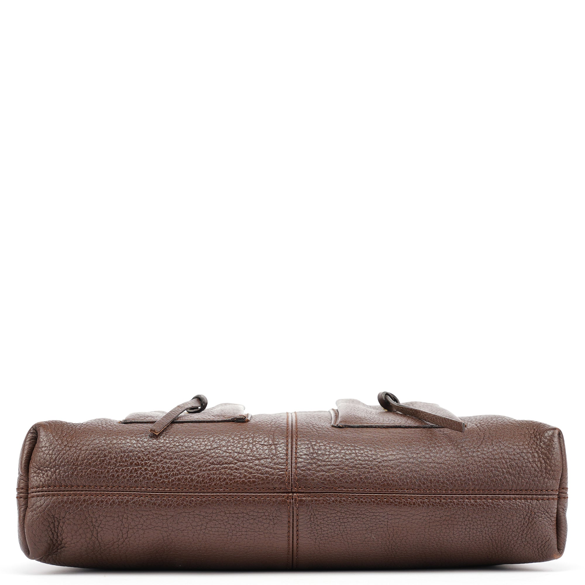 Brown Leather Cargo Tote Bag