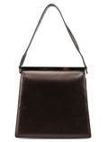 Brown Leather Flap Shoulder Bag