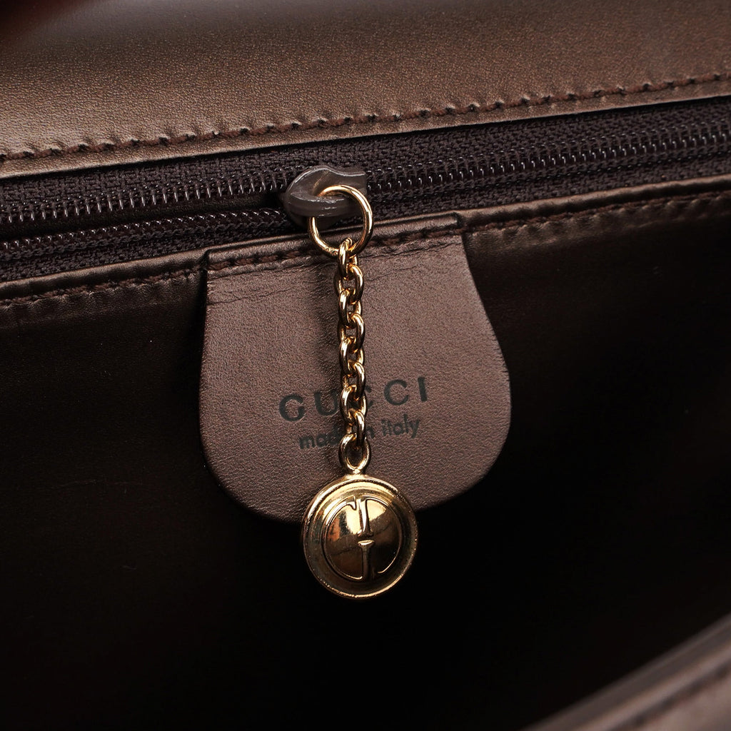 Brown Leather Flap Shoulder Bag