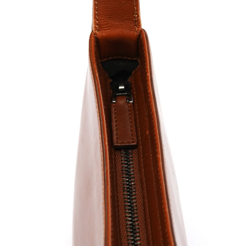 Brown Leather Hobo Shoulder Bag