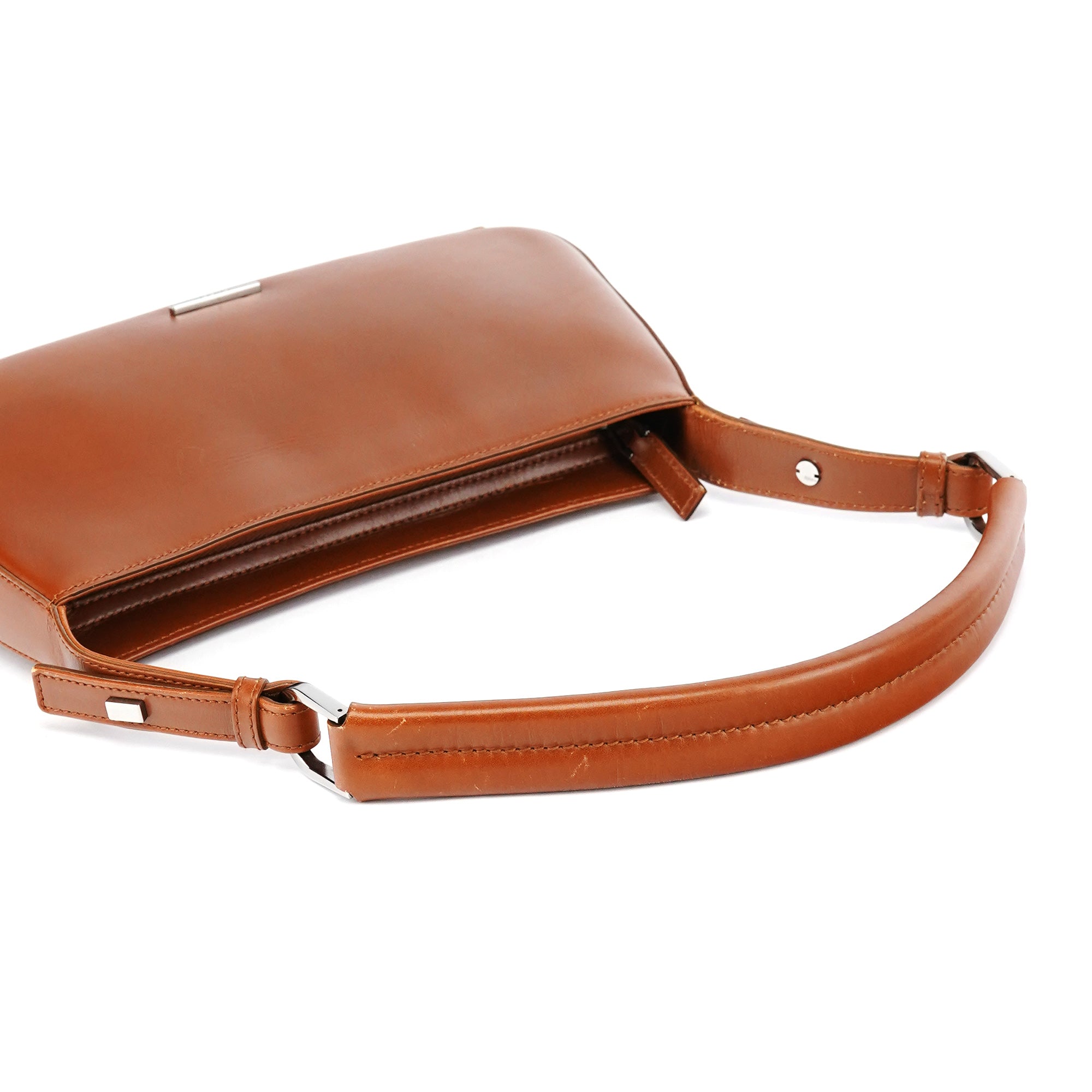 Brown Leather Hobo Shoulder Bag