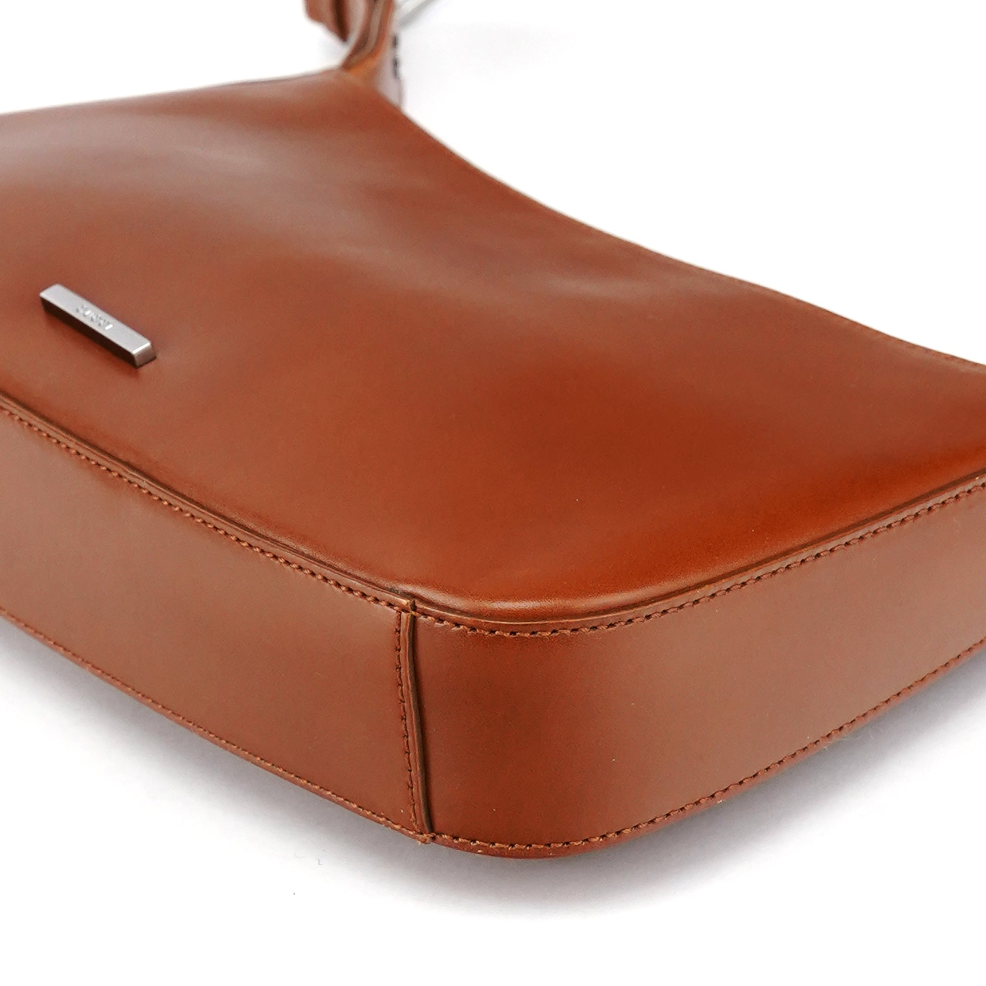 Brown Leather Hobo Shoulder Bag