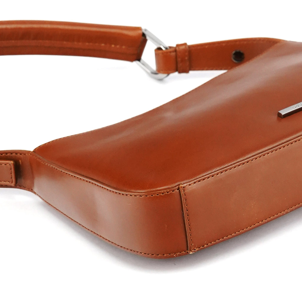 Brown Leather Hobo Shoulder Bag