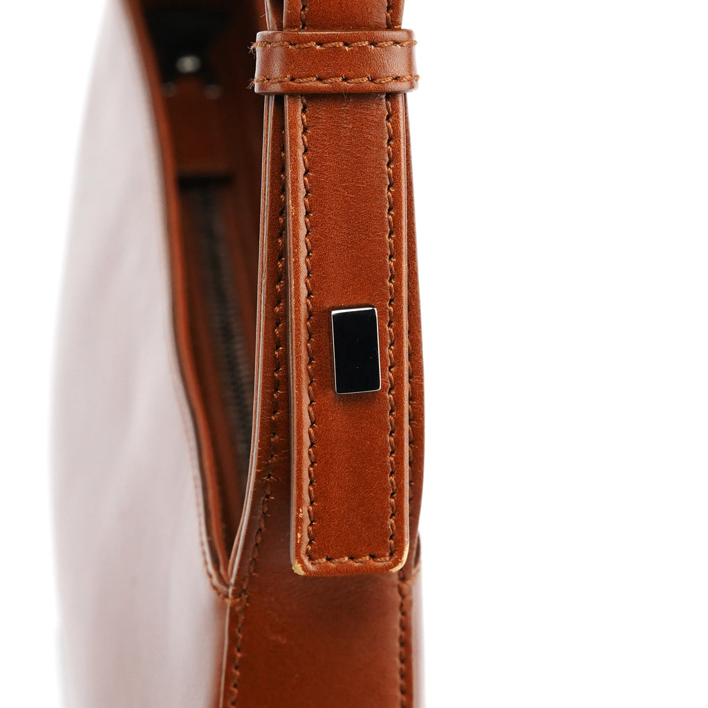 Brown Leather Hobo Shoulder Bag