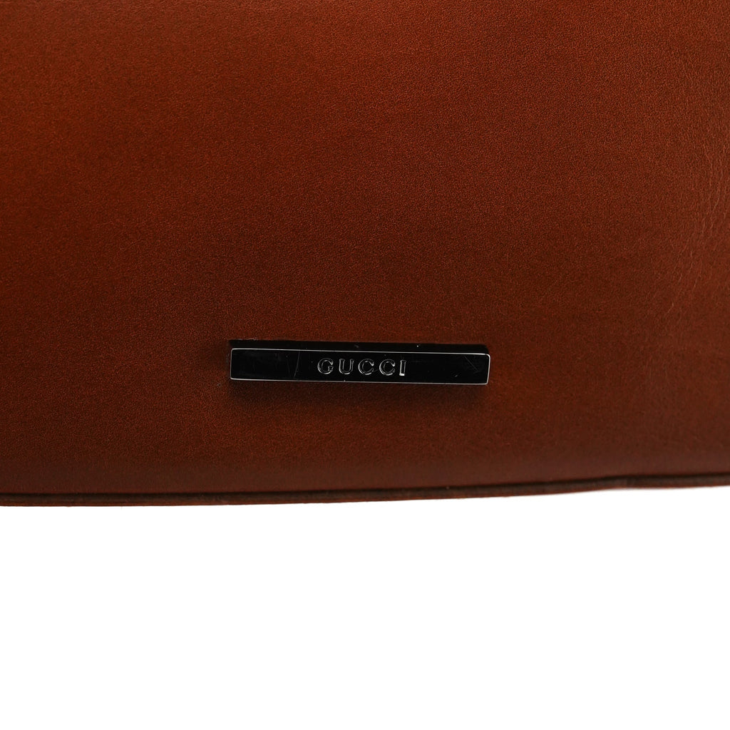 Brown Leather Hobo Shoulder Bag