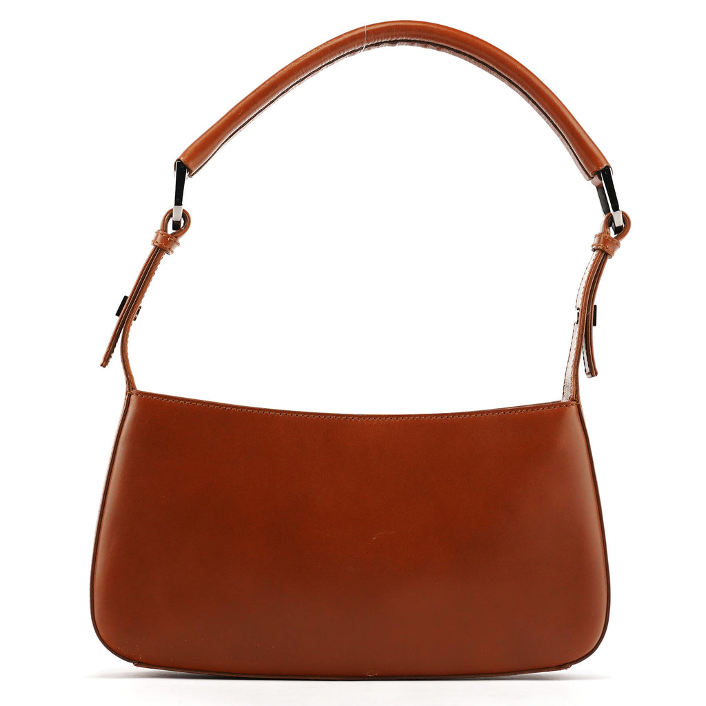 Brown Leather Hobo Shoulder Bag