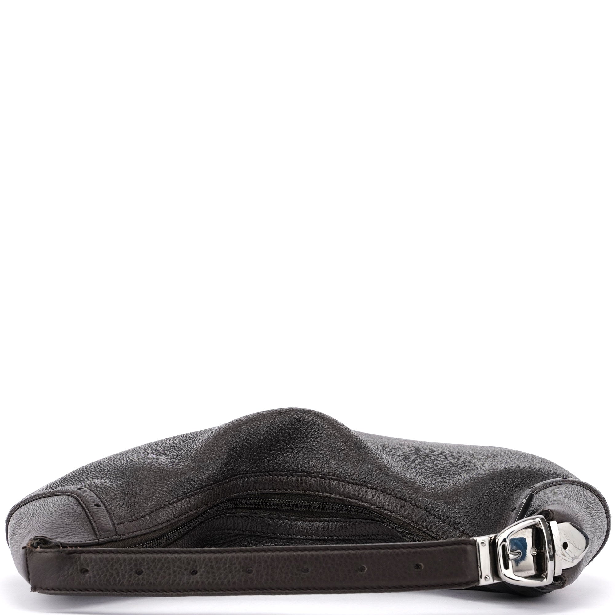 Brown Leather Hobo Shoulder Bag
