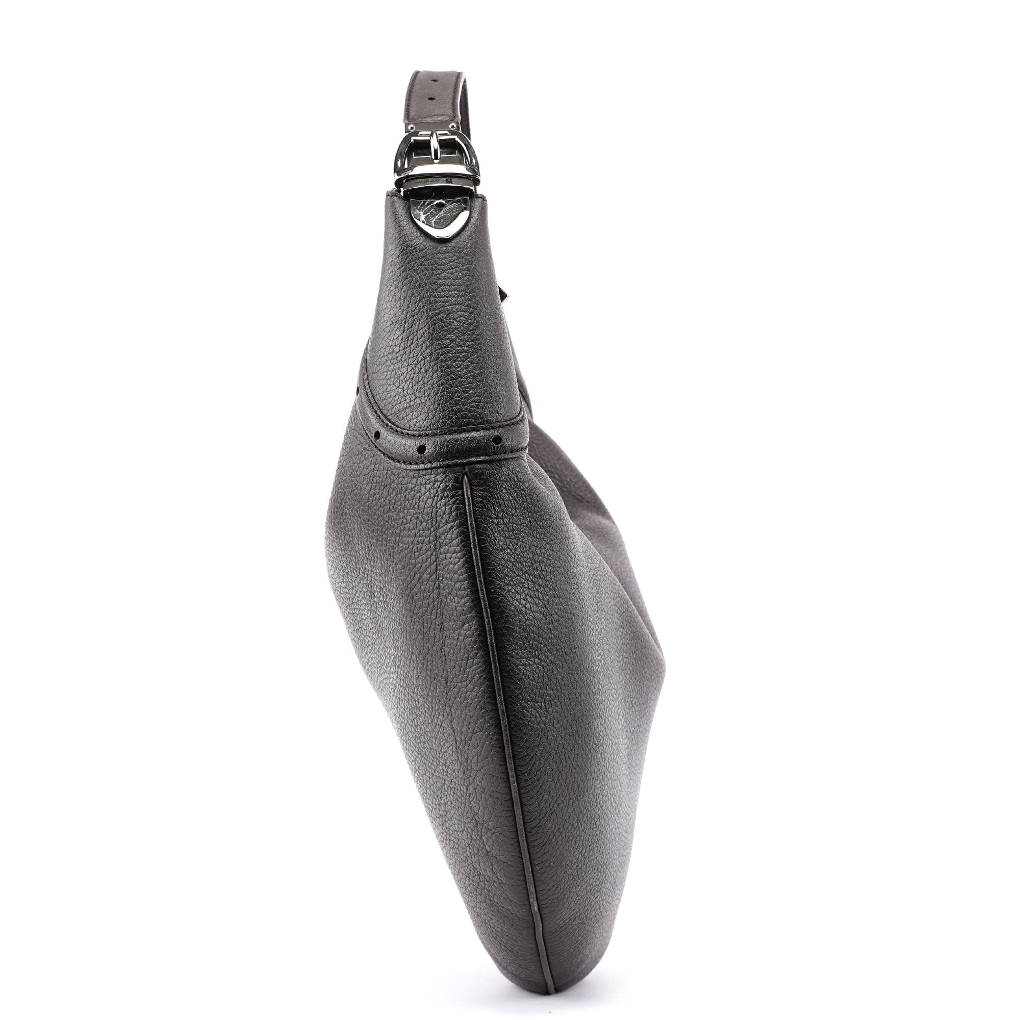 Brown Leather Hobo Shoulder Bag