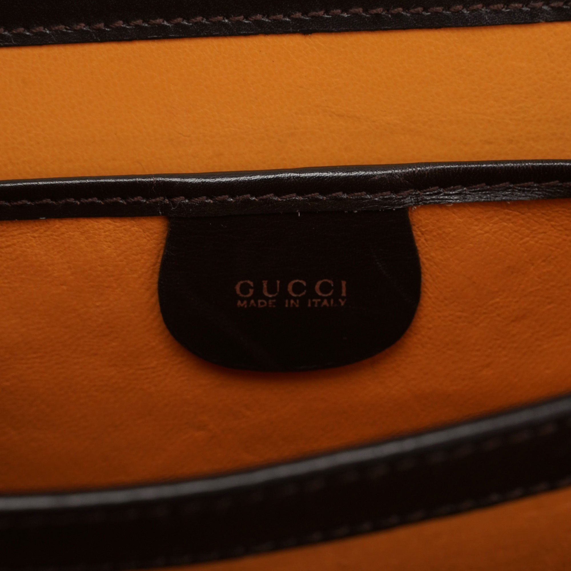 Brown Leather Square G Shoulder Bag