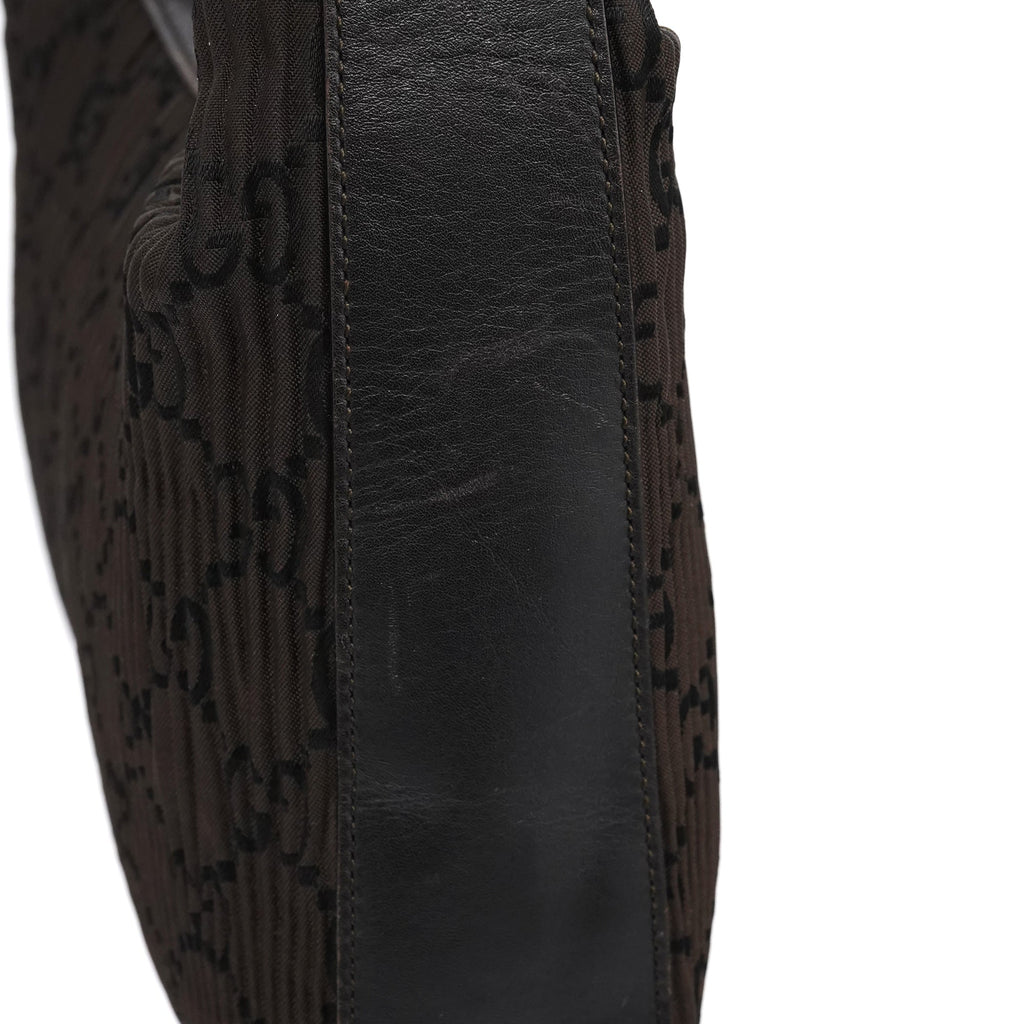 Brown Pleated GG Hobo Shoulder Bag