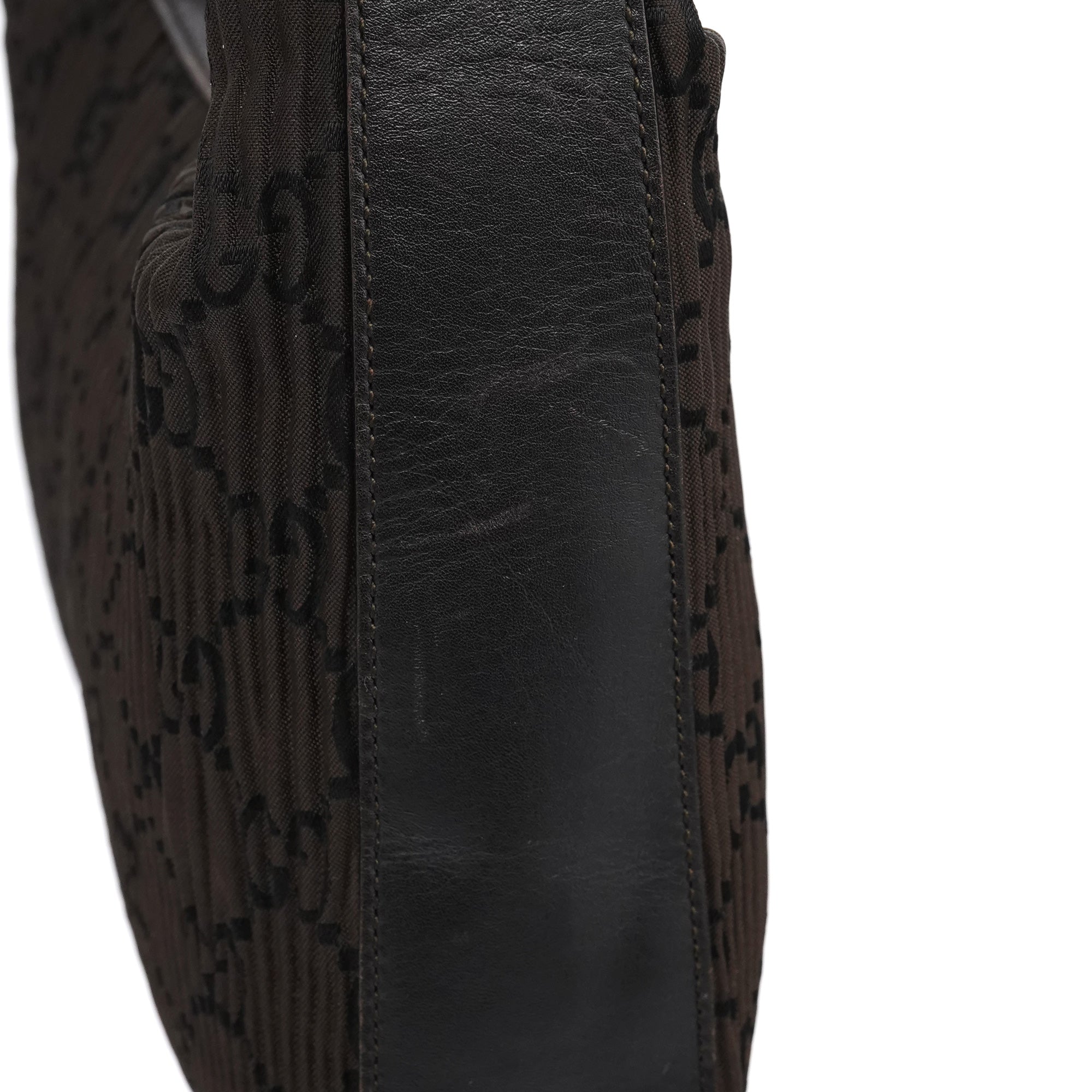 Brown Pleated GG Hobo Shoulder Bag