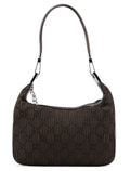 Brown Pleated GG Hobo Shoulder Bag