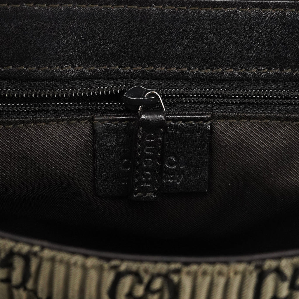 Brown Pleated GG Wood Chain Shoulder Bag