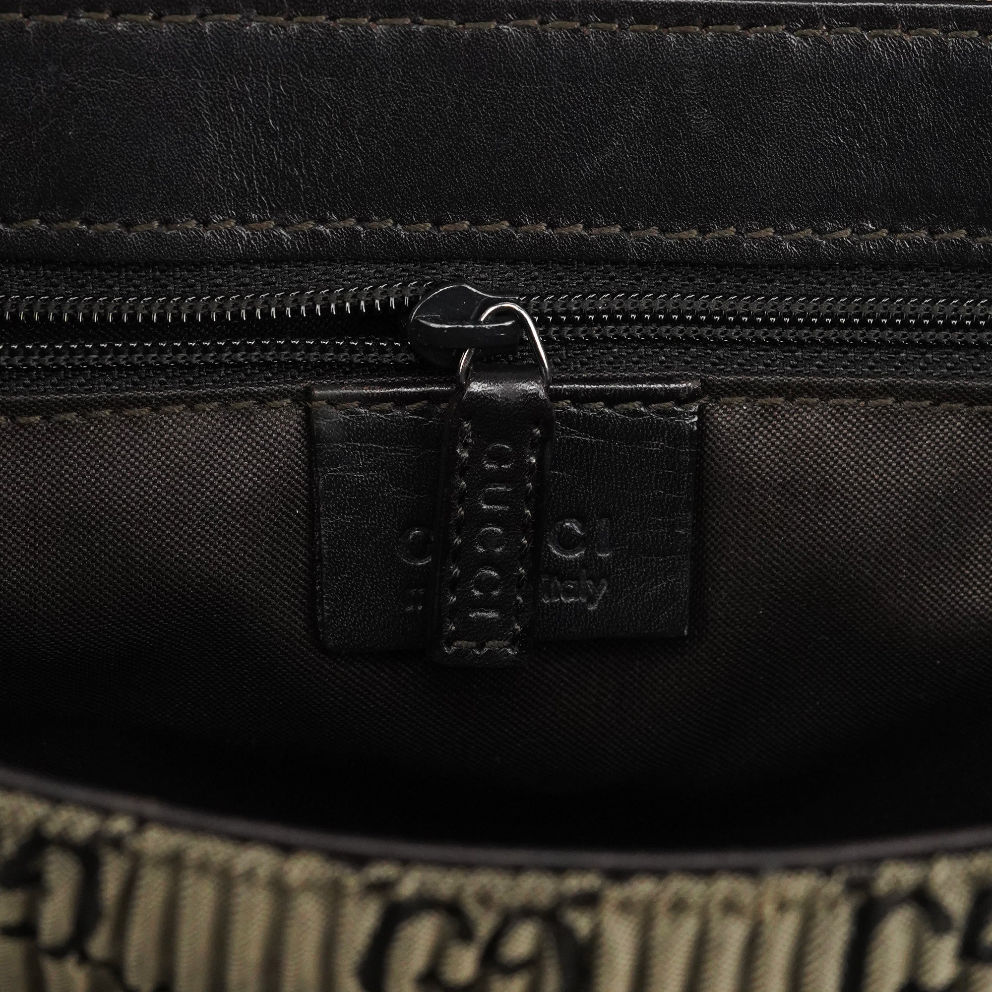 Brown Pleated GG Wood Chain Shoulder Bag