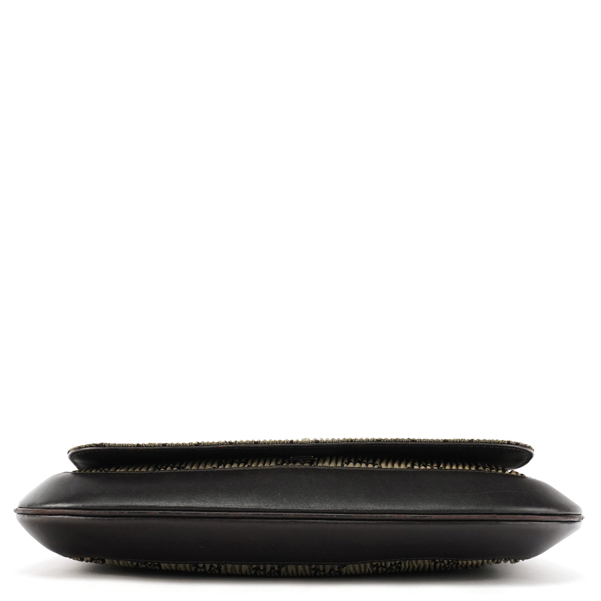 Brown Pleated GG Wood Chain Shoulder Bag