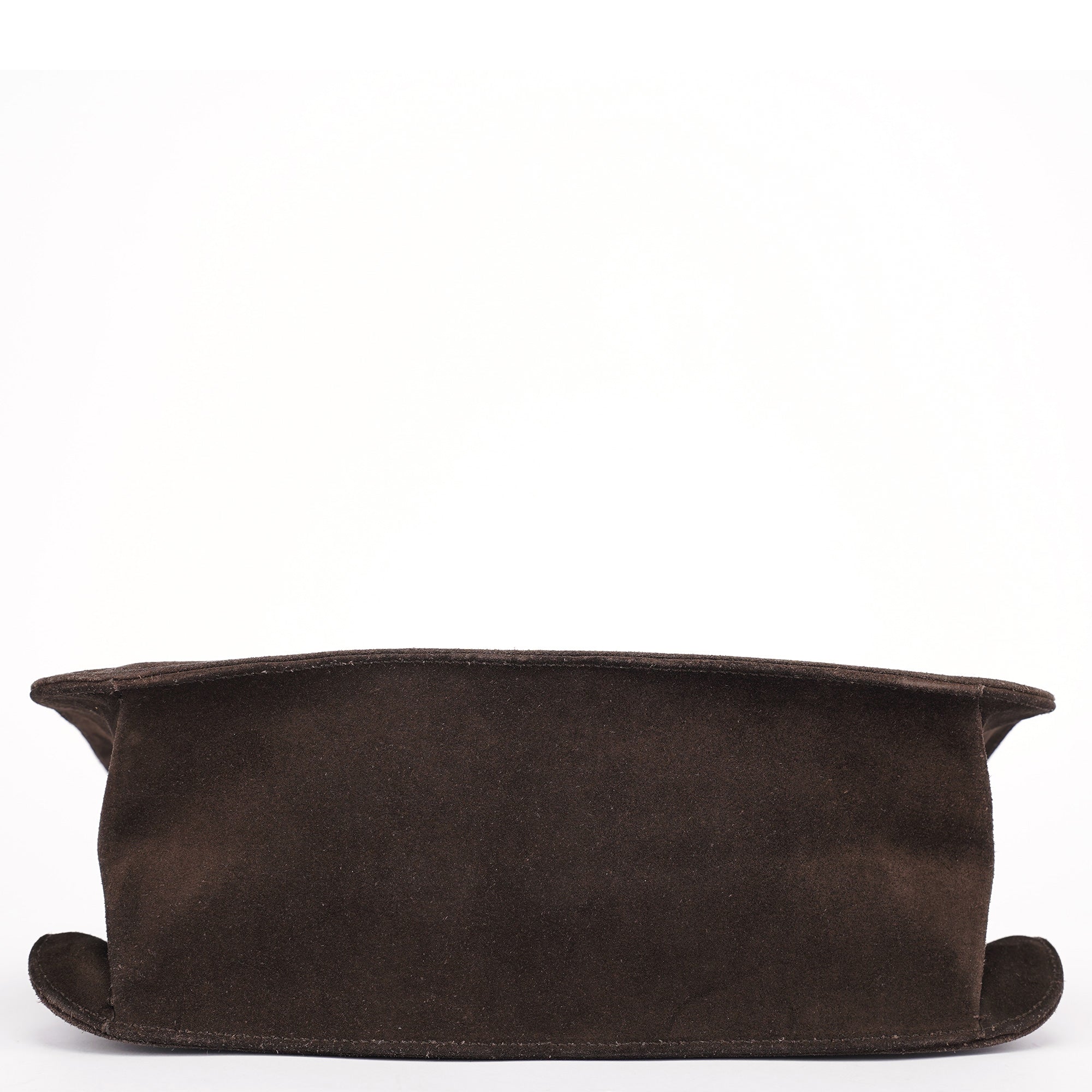 Brown Suede Hobo Shoulder Bag
