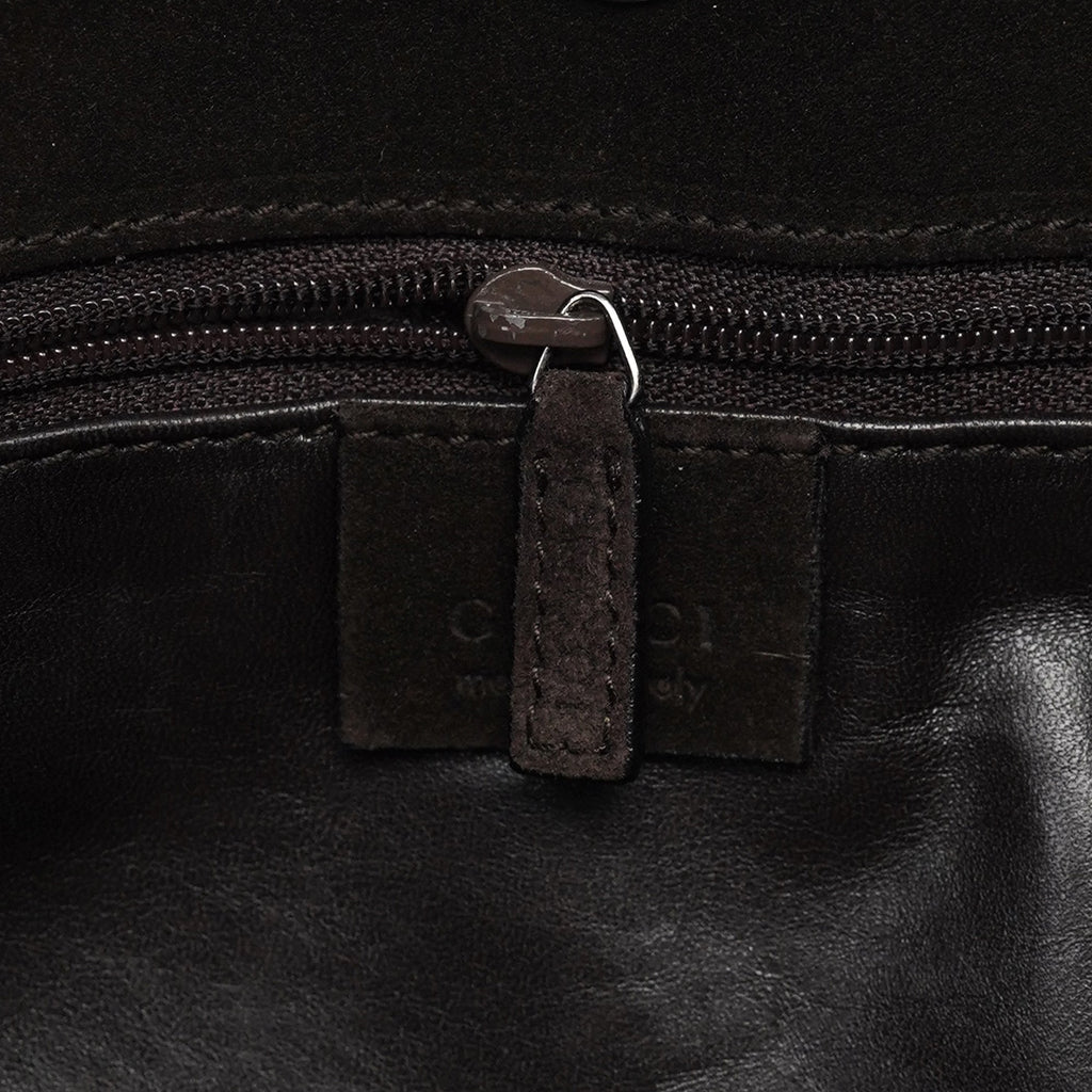 Brown Suede Hobo Shoulder Bag
