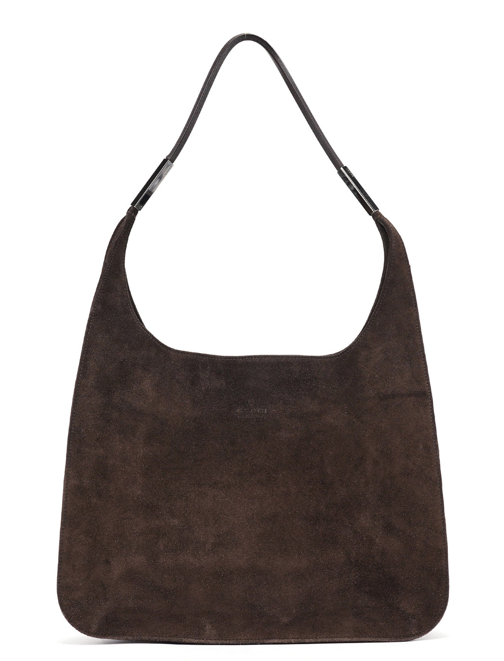 Brown Suede Hobo Shoulder Bag