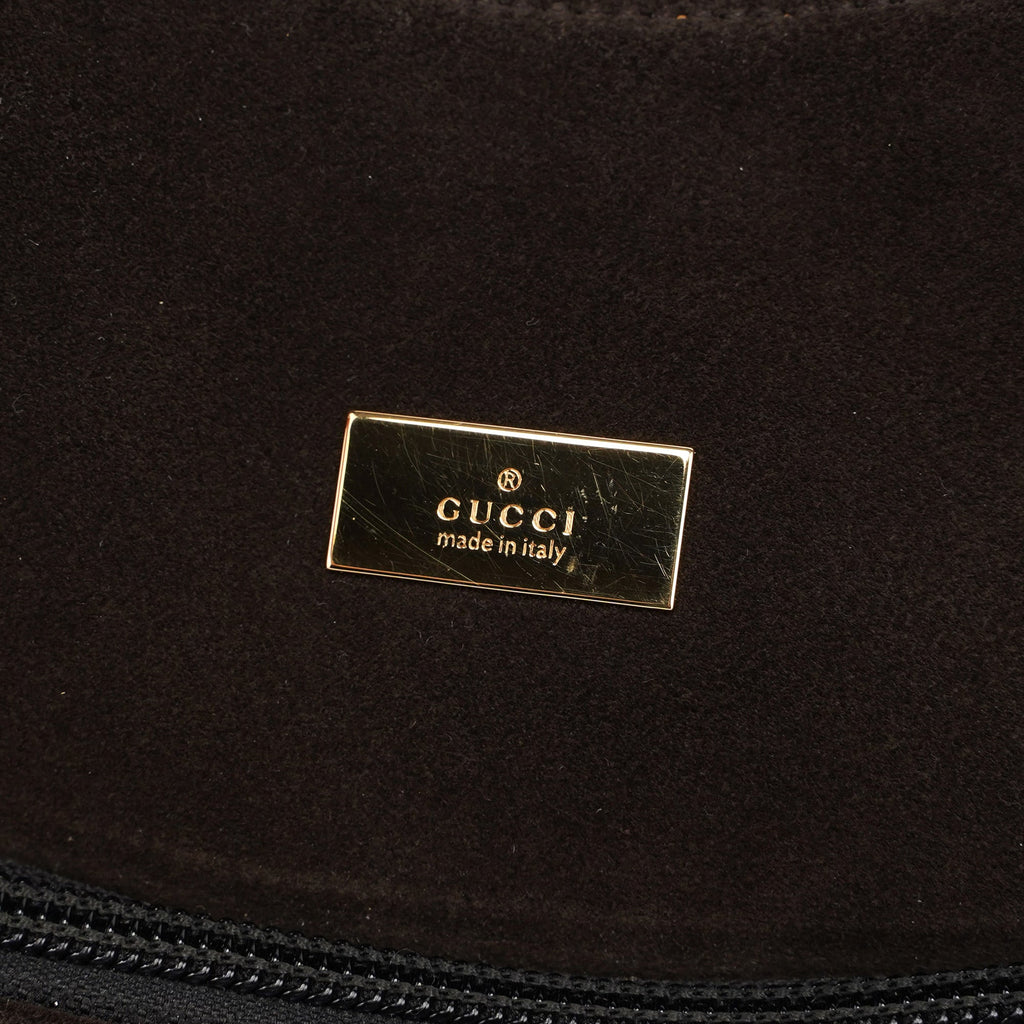 Brown Suede Hobo Shoulder Bag