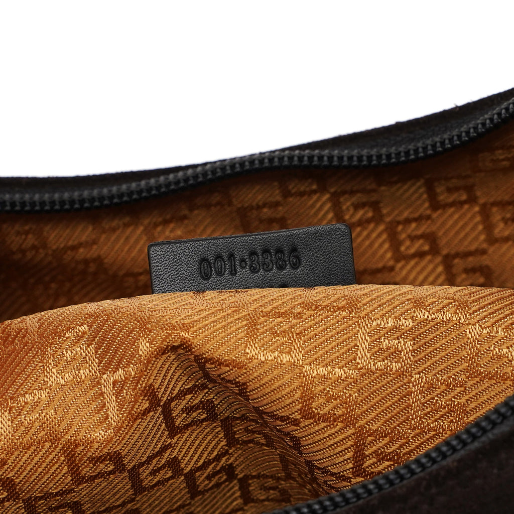 Brown Suede Hobo Shoulder Bag