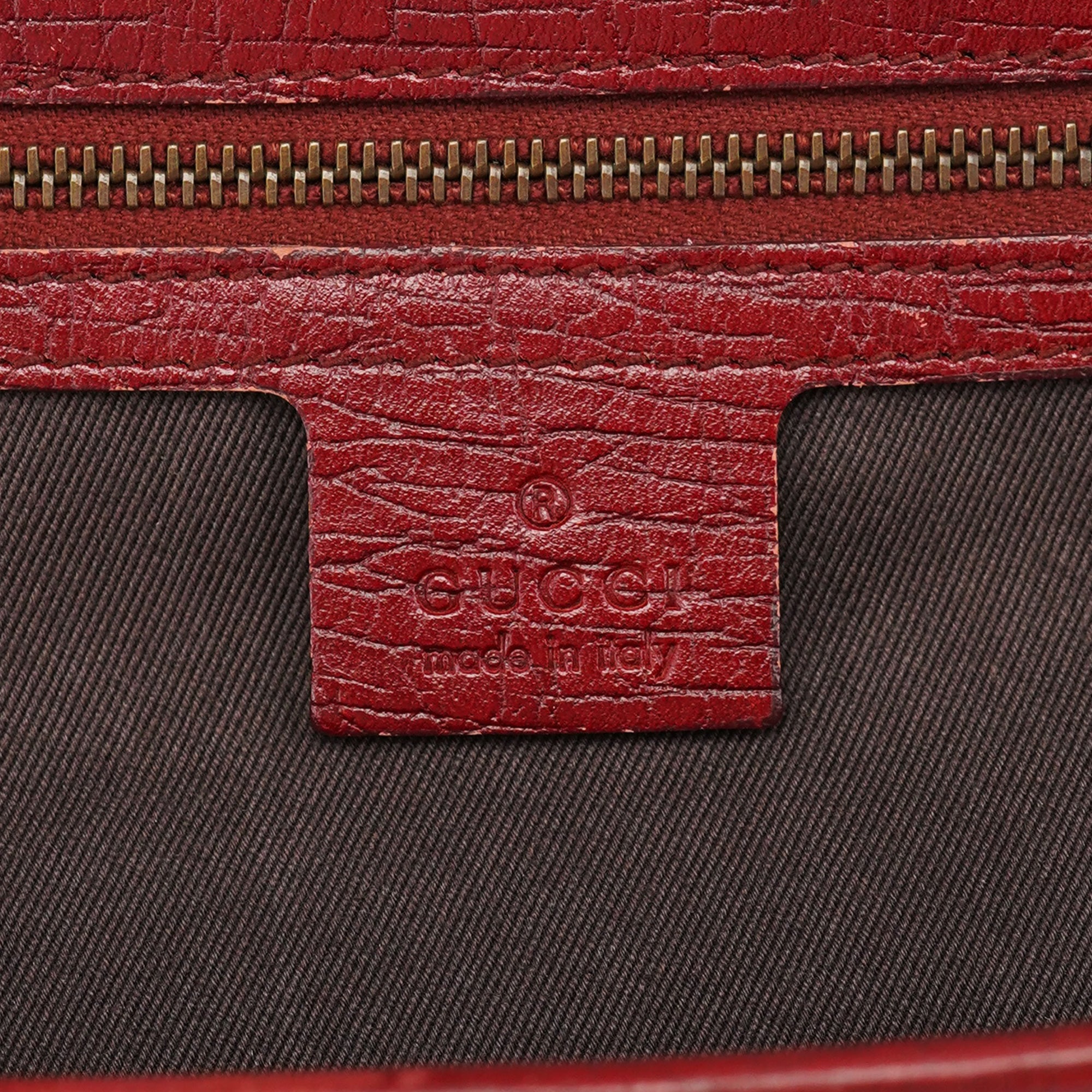 Burgundy Leather Bamboo Bullet Bag