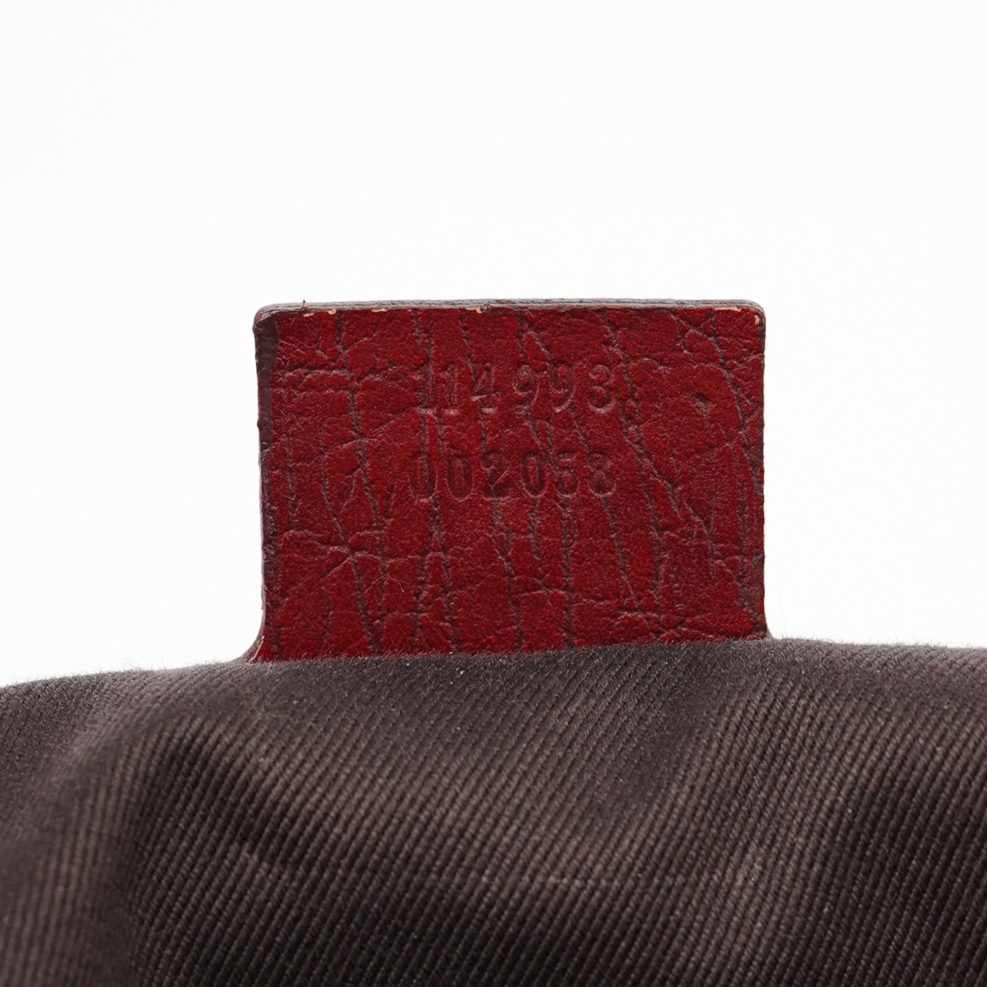 Burgundy Leather Bamboo Bullet Bag