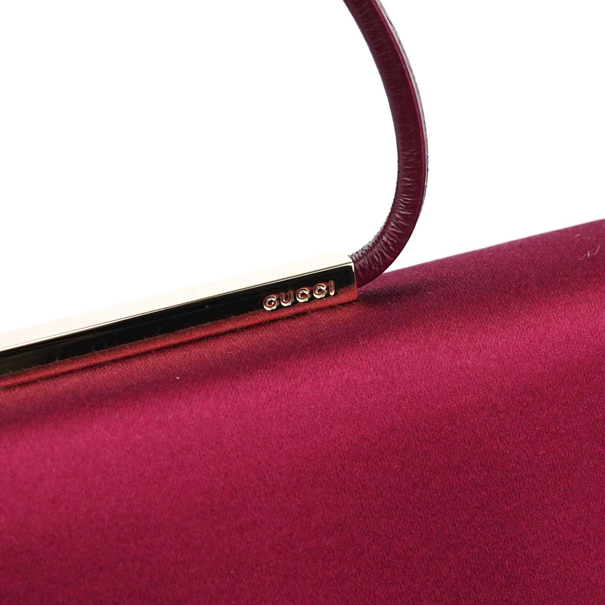 Burgundy Satin Flap Shoulder Bag