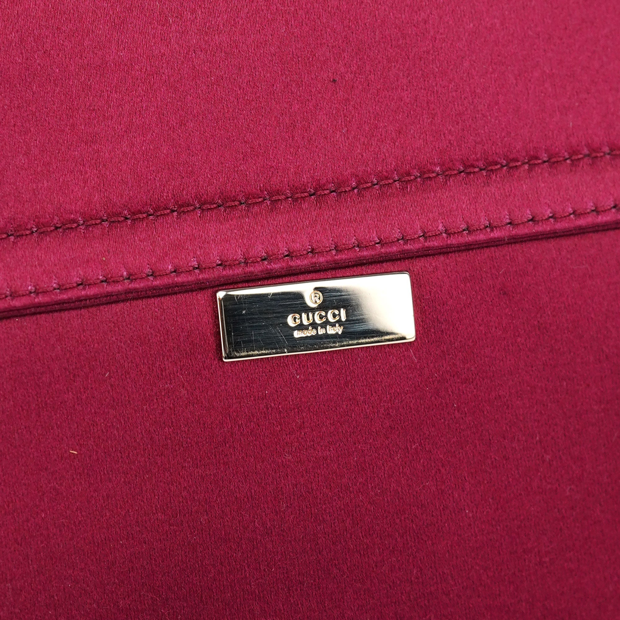 Burgundy Satin Flap Shoulder Bag