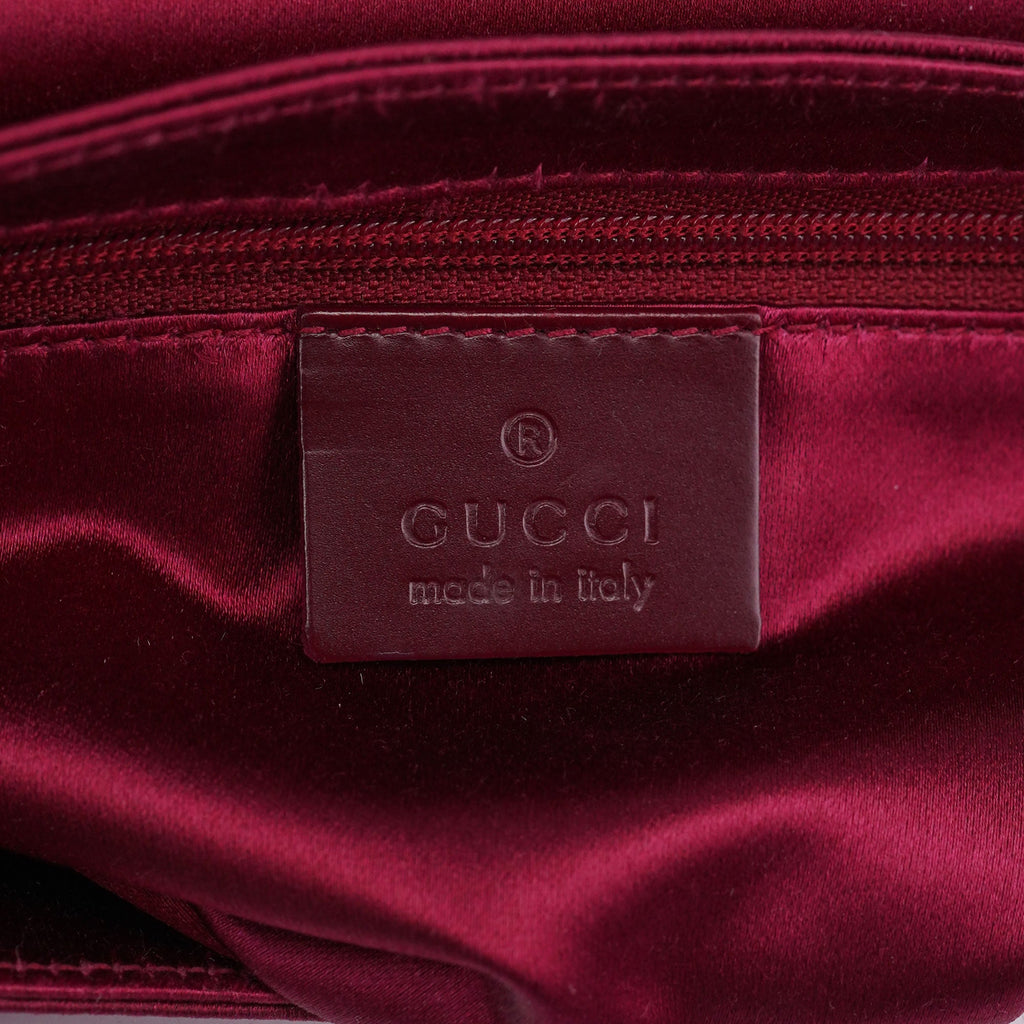 Burgundy Satin Flap Shoulder Bag