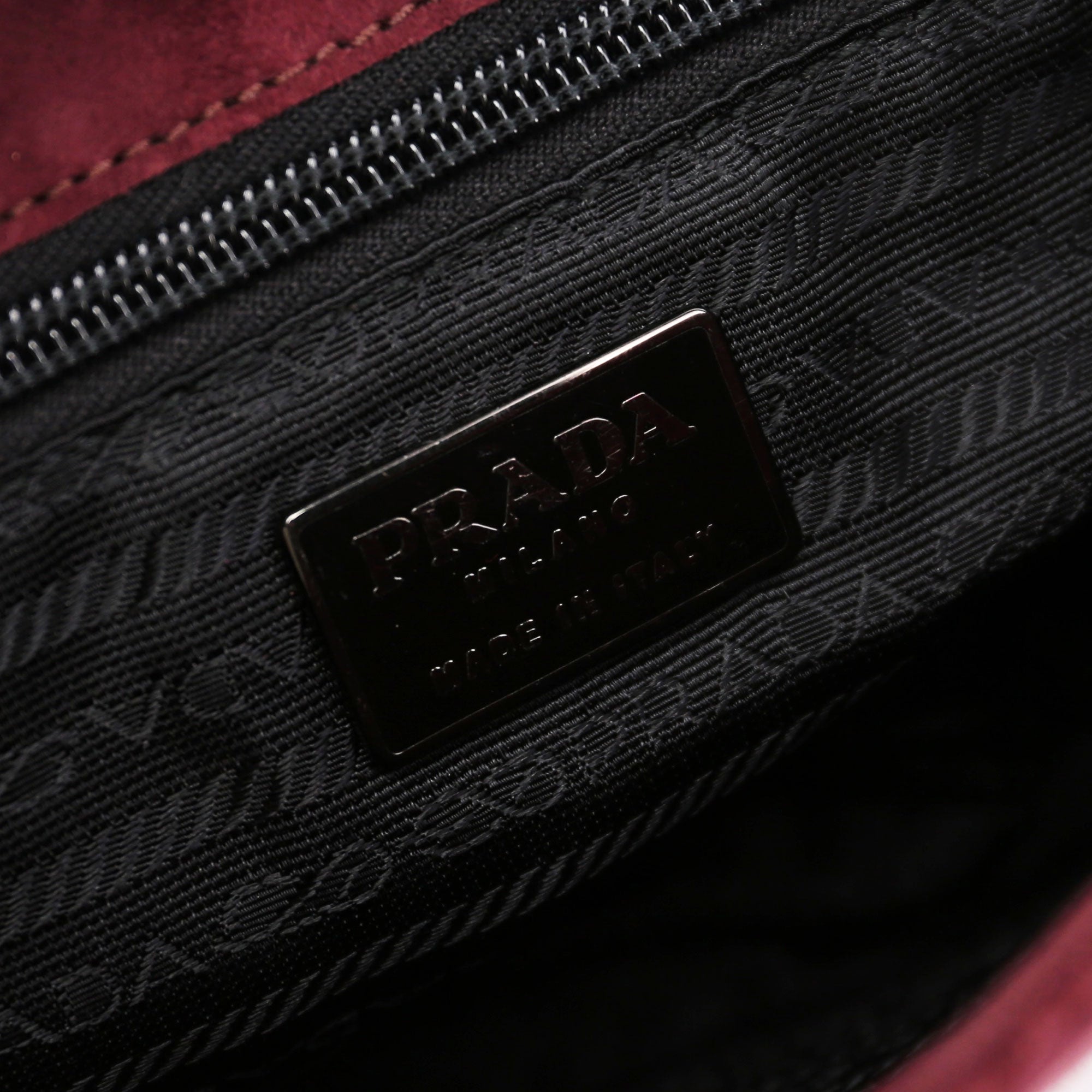 Burgundy Suede Chain Shoulder Bag