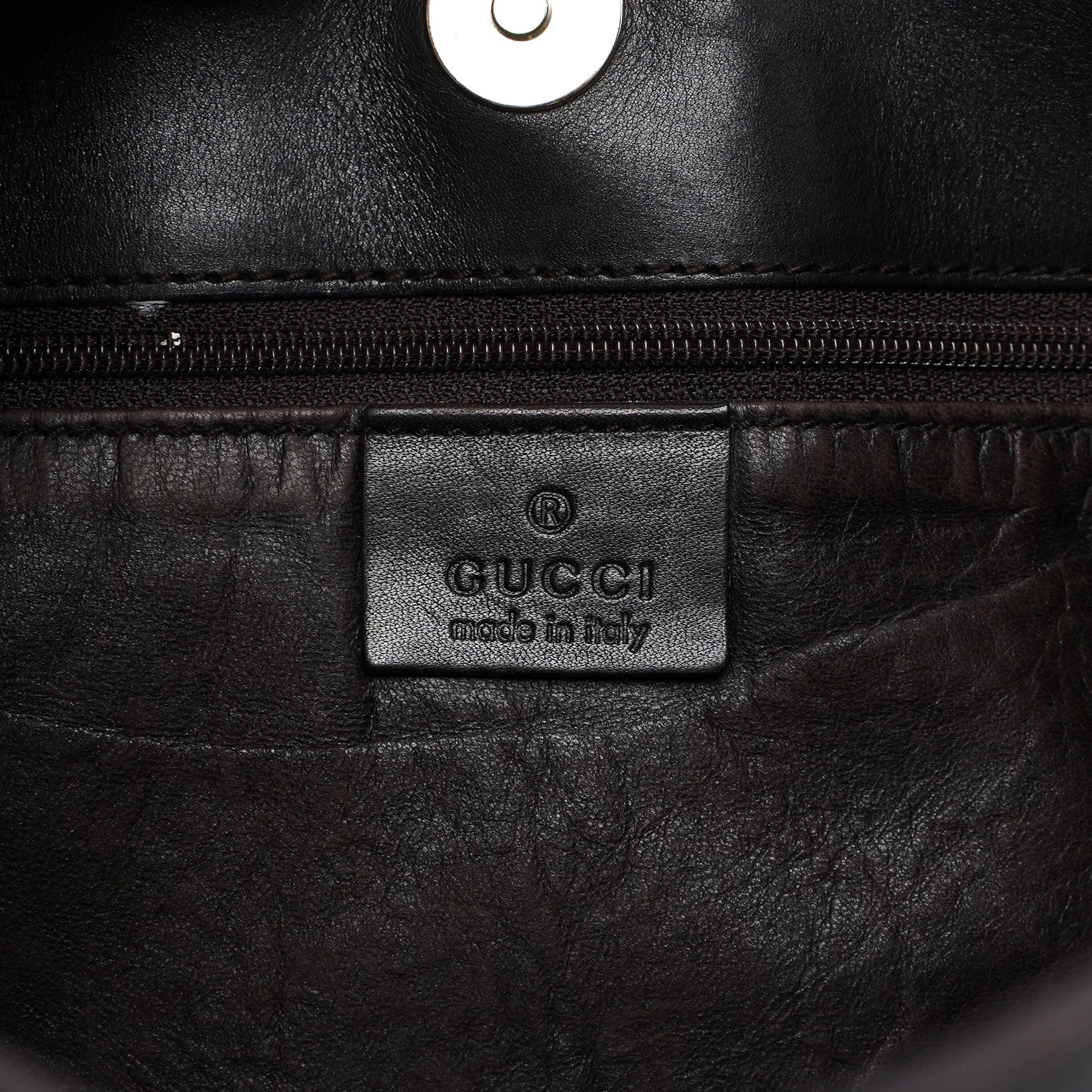 Dark Brown Calfskin Hobo Shoulder Bag
