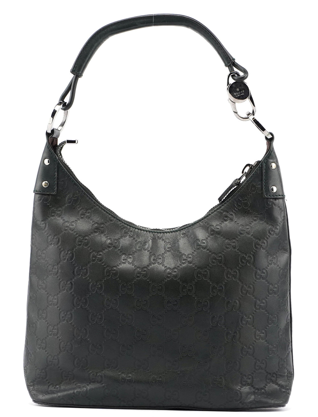 Dark Green Calfskin GG Shoulder Bag